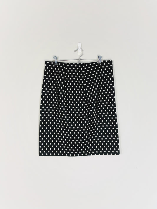 Polka Dot Pencil Skirt (Size 12)