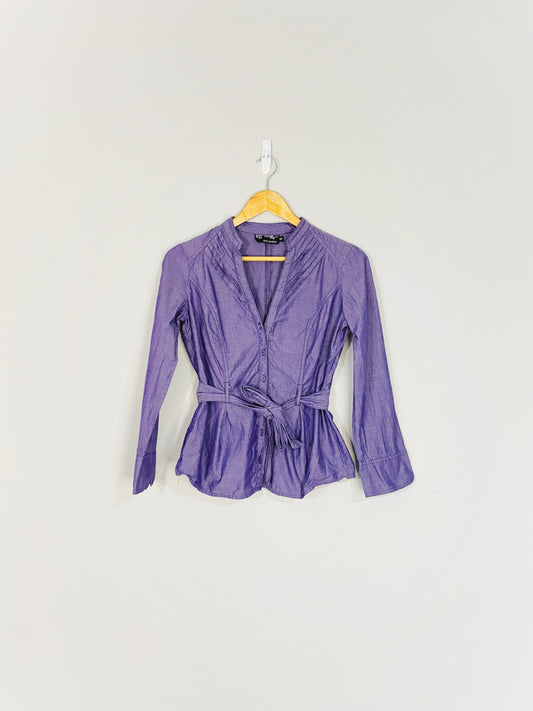 Purple Belted Blouse (Small)