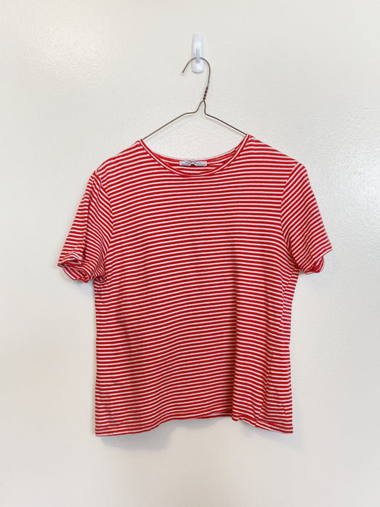 T-shirt rayé rouge et blanc (petit)