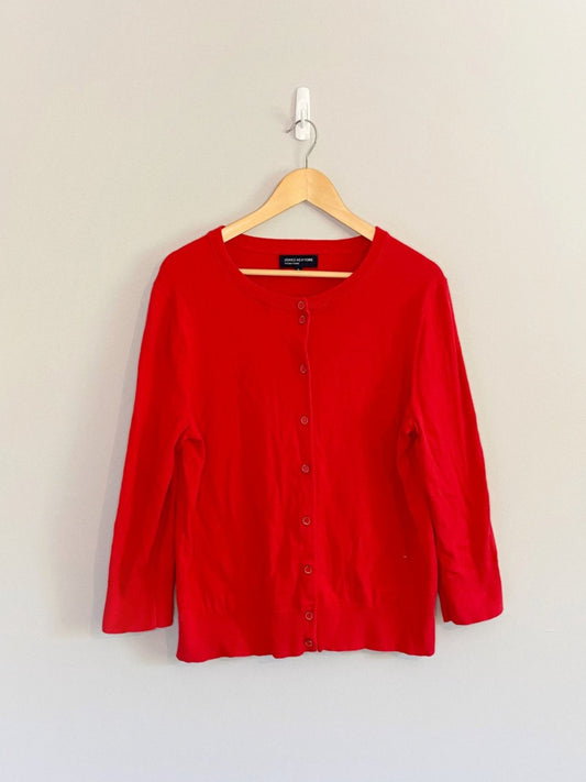 Red Button Down Cardigan (XL)
