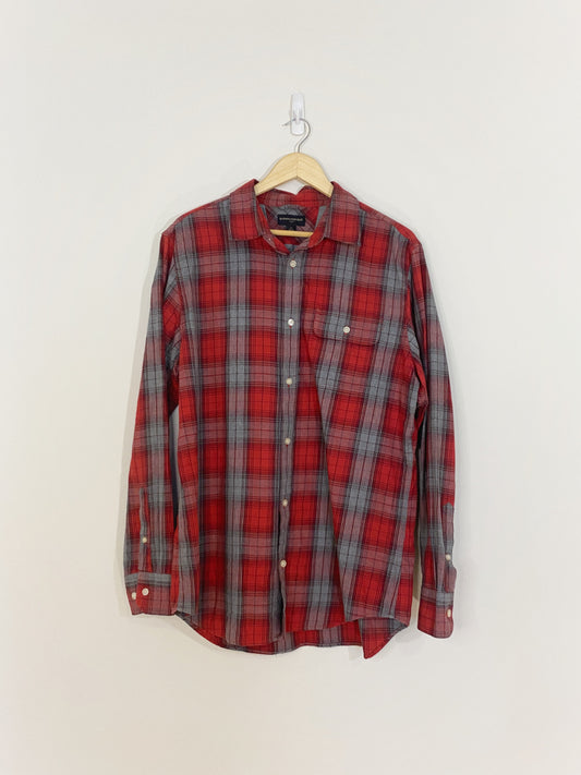 Red and Grey Flannel Shirt (Large)