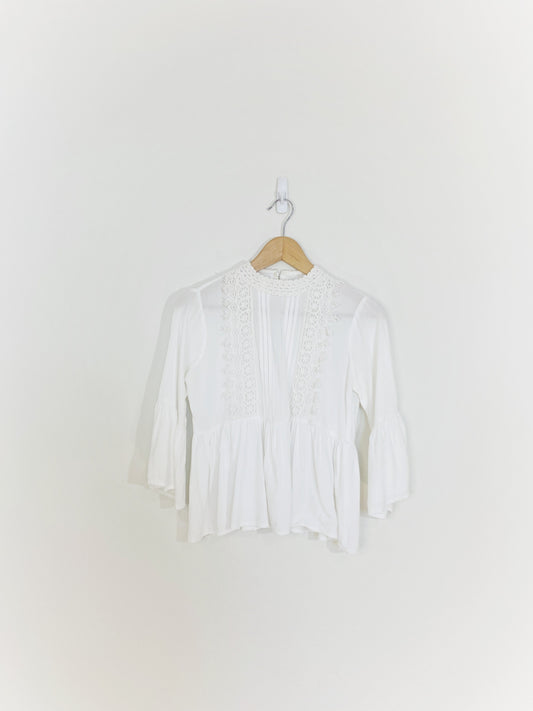 White Peasant Blouse (Small)