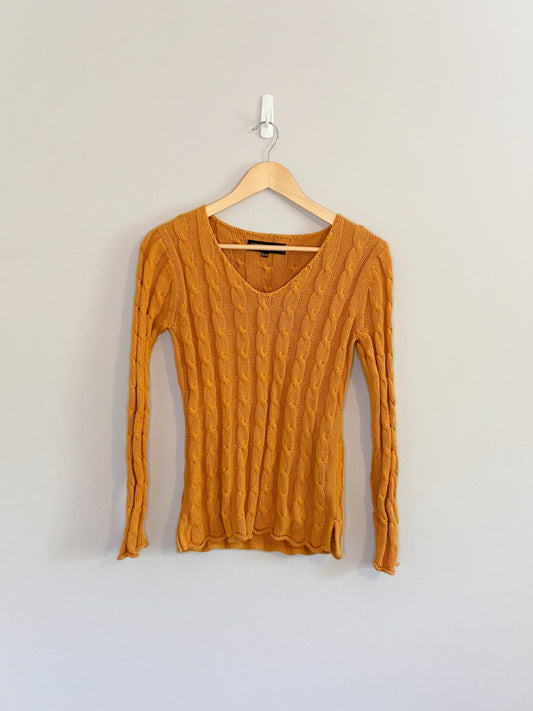 Pull en tricot torsadé (XS petite)