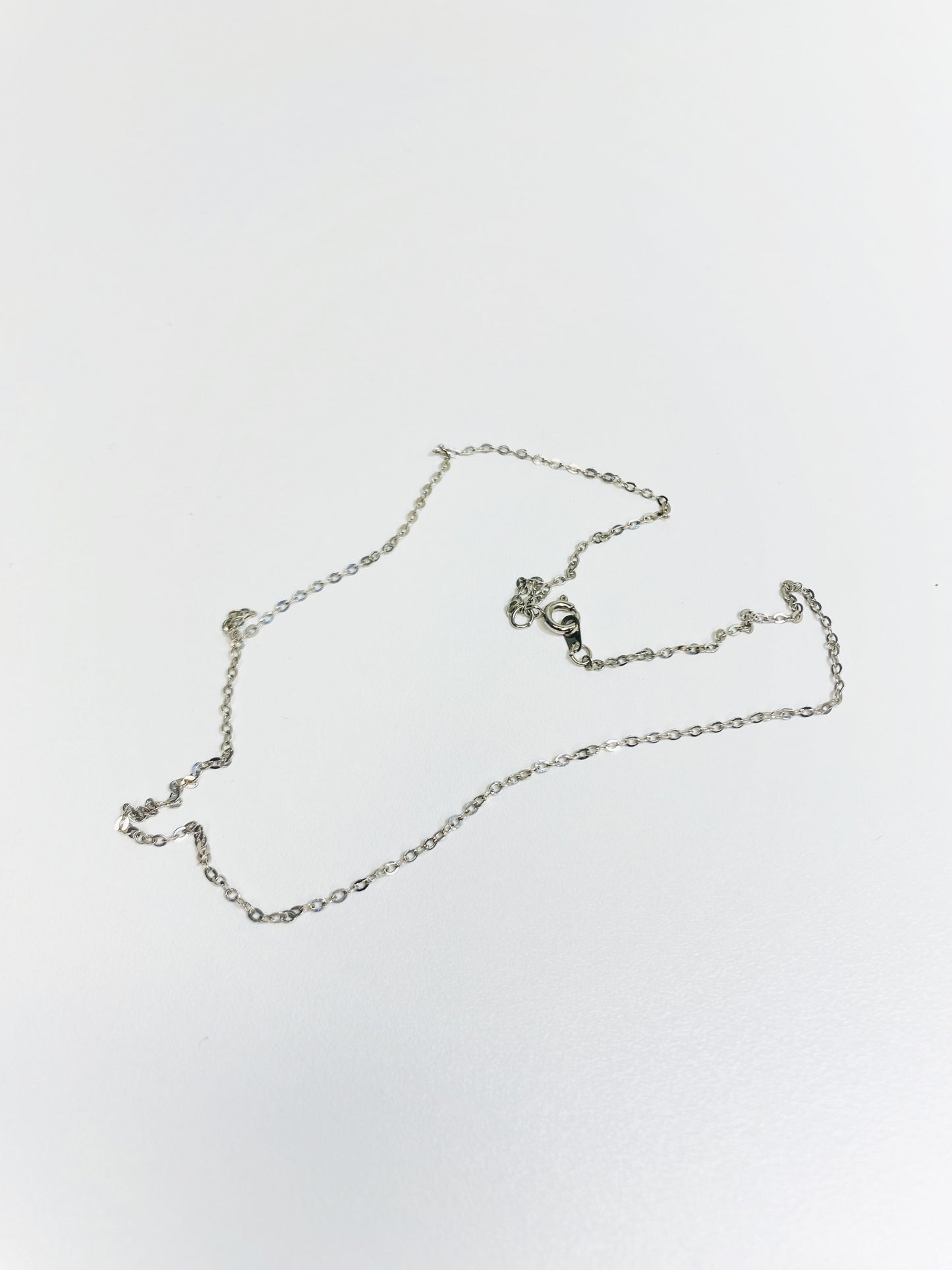 Collier chaîne en argent uni